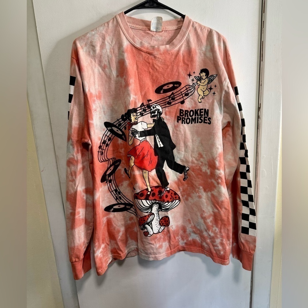 Long Sleeve Tee ~ Size L - Broken Promises - Save the Last Dance for Me.